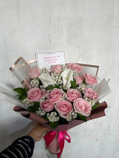 Pink Rose Bouquet Delivery in Bali