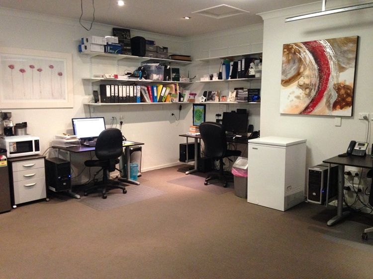 this is a photo of Lily's Florists home office in Pottsville, yeah, in the garage