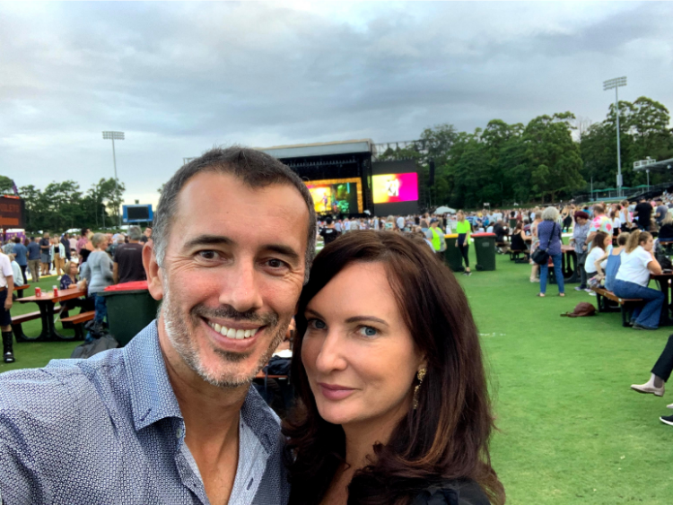 Andrew and Siobhan at the Elton John concert in Coffs Harbour