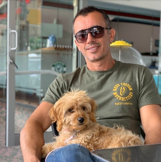 Andrew and Bindi at Old Quarter Coffee Merchants Murwillumbah