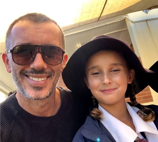 Andrew and Ivy at her school in Tweed Heads South on Father's Day 2019