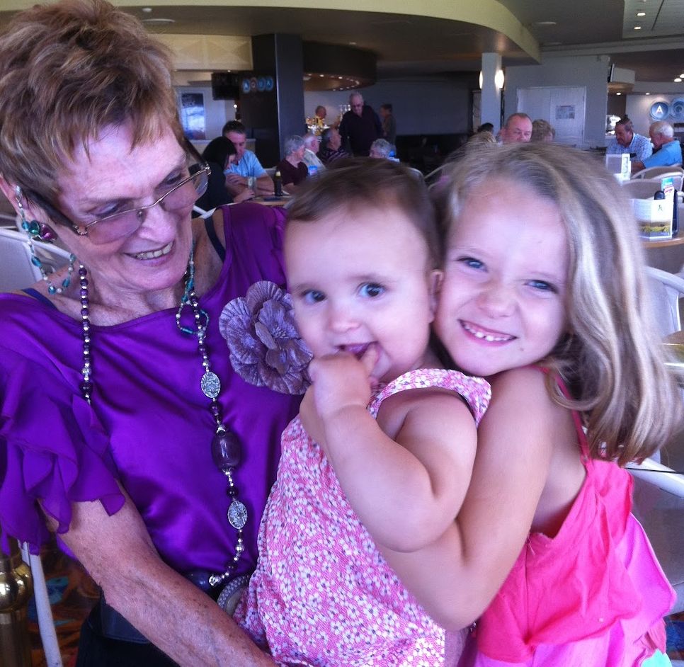 Siobhan's mum with daughters Asha and Ivy in Port Macquarie, December 2011
