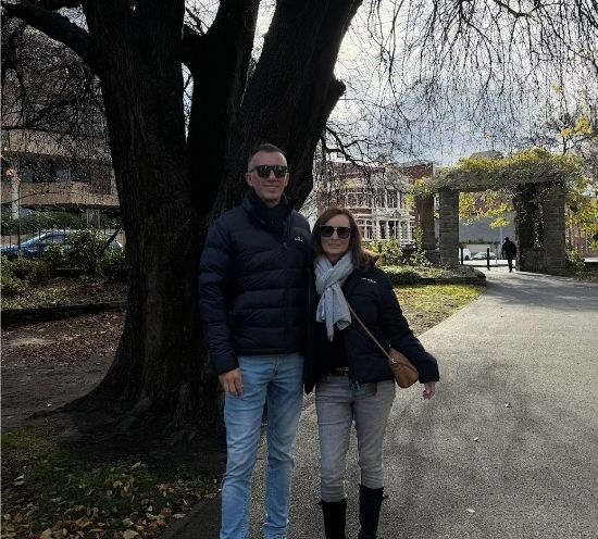 Andrew and Siobhan Thomson at the Royal Tasmanian Botanical Gardens in Hobart, June 2024