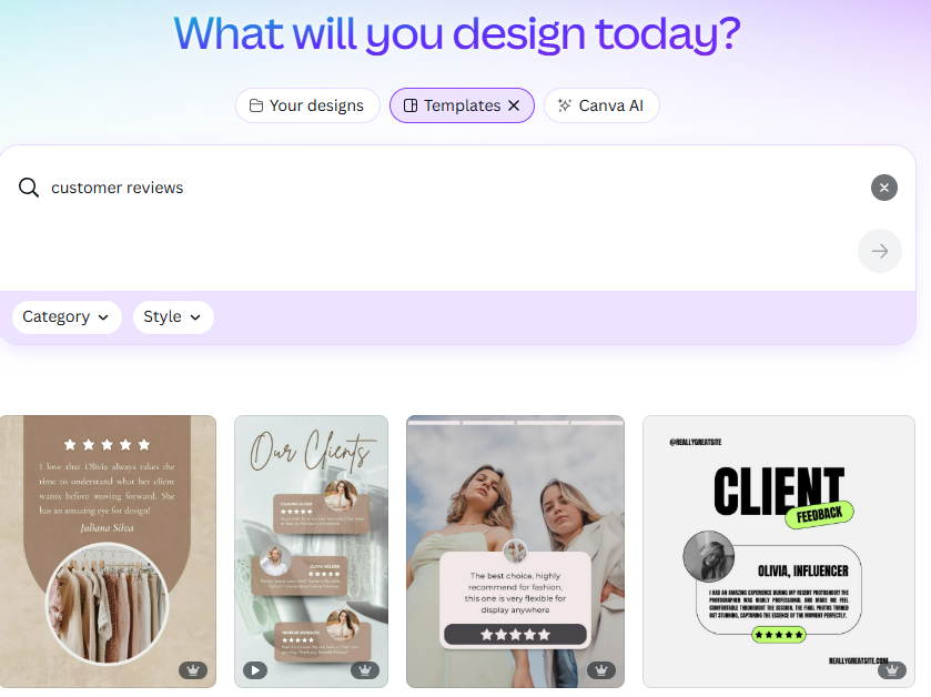 enter into the search field area customer reviews