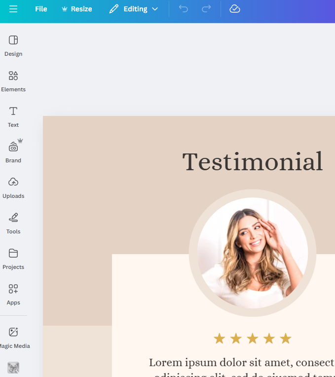 how to load your chosen florist review template to start editiing it