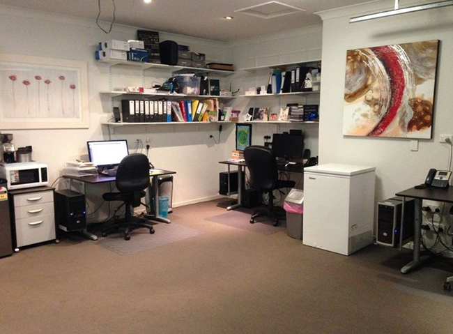 The Lily's Florist converted garage office in Pottsville circa 2011; the chaotic 'engine room' where a heavily pregnant Siobhan and team managed the Valentine's Day volume that informs our 15 years of industry data.